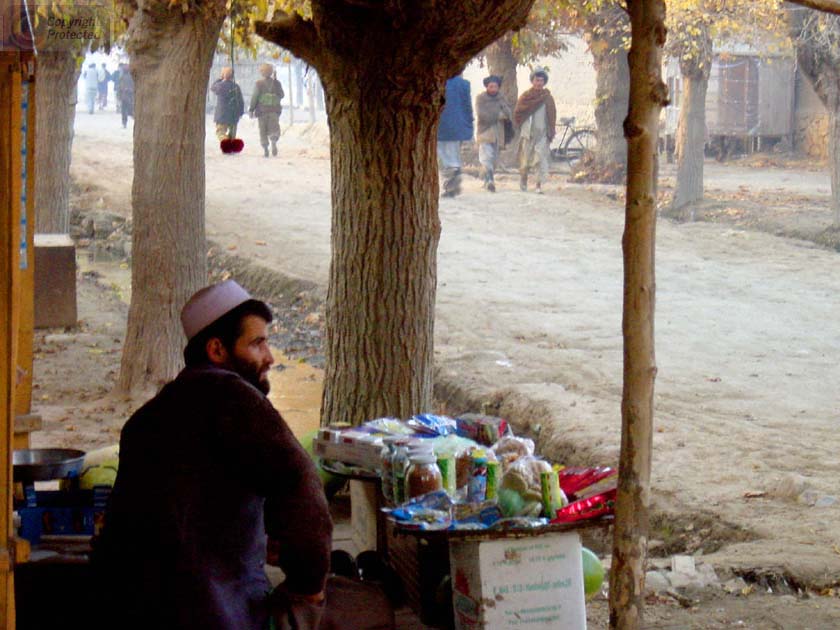 Man Selling on Street in Taloqan